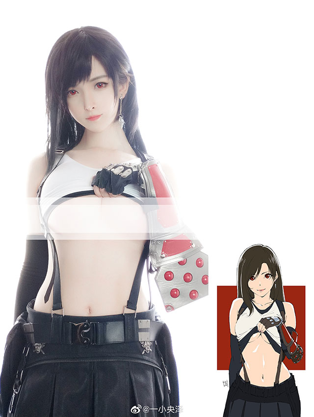 Hot eyes with cosplay photo series Tifa chest also... bigger than the original - Photo 12.