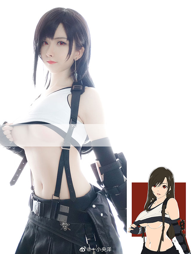 Hot eyes with cosplay photo series Tifa chest also... bigger than the original - Photo 11.