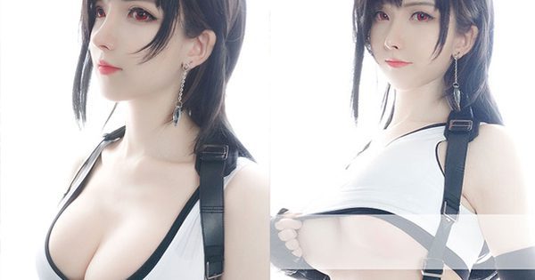 Hot eyes with cosplay photo series Tifa chest also… louder than the original
