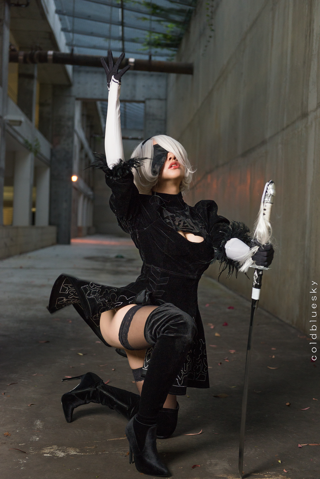 Another hot eye with the beauty of 2B cosplay version of Korean beauty - Photo 7.