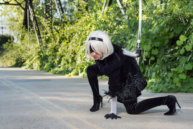 Once again hot eyes with the beauty of 2B cosplay version of Korean beauty - Photo 11.