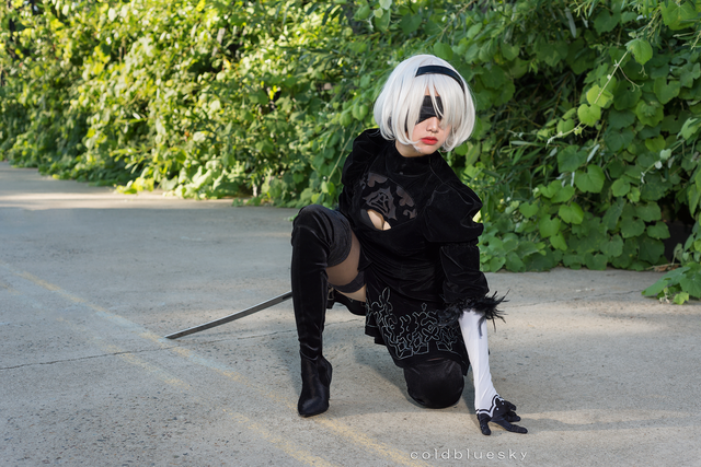 Another hot eye with the beauty of 2B cosplay version of Korean beauty - Photo 12.