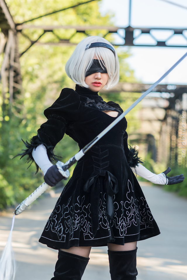 Another hot eye with the beauty of 2B cosplay version of Korean beauty - Photo 13.