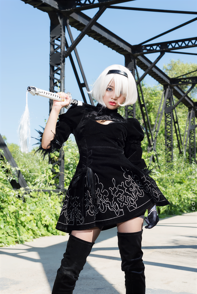 Another hot eye with the beauty of 2B cosplay version of Korean beauty - Photo 16.