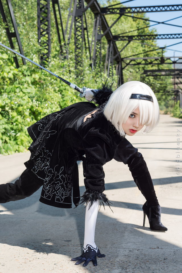 Another hot eye with the beauty of 2B cosplay version of Korean beauty - Photo 17.