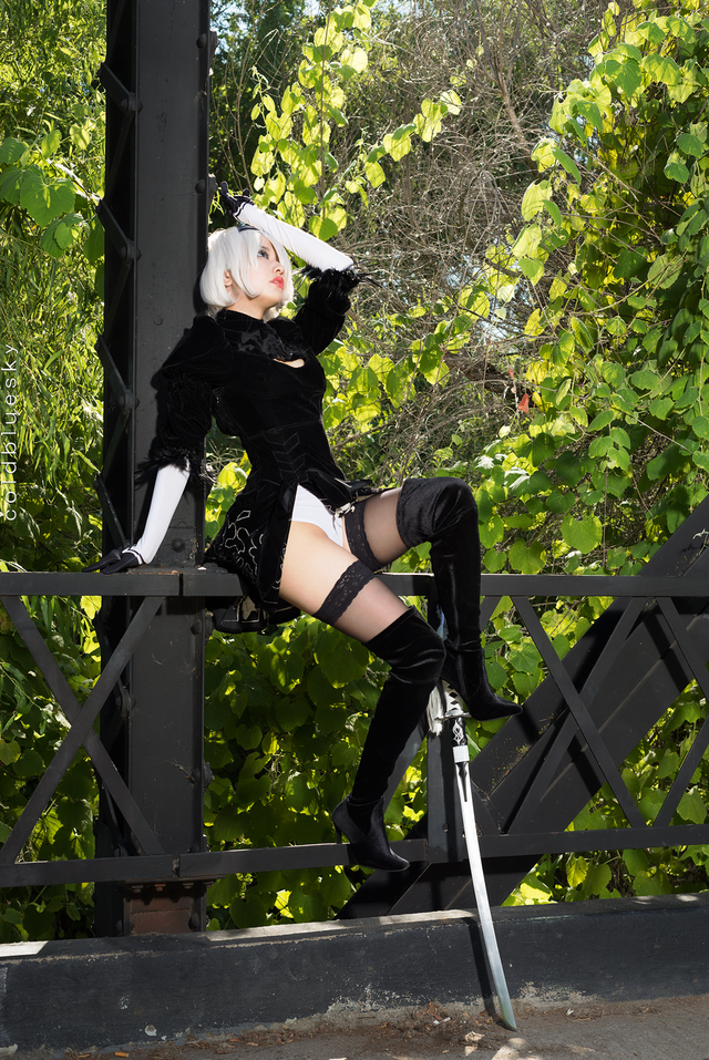Another hot eye with the beauty of 2B cosplay version of Korean beauty - Photo 20.