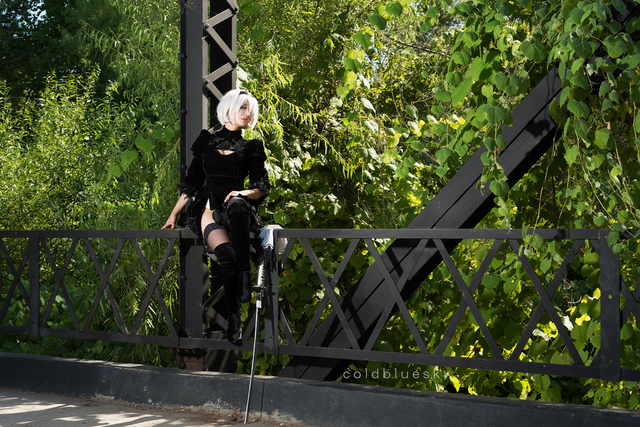 Another hot eye with the beauty of 2B cosplay version of Korean beauty - Photo 22.