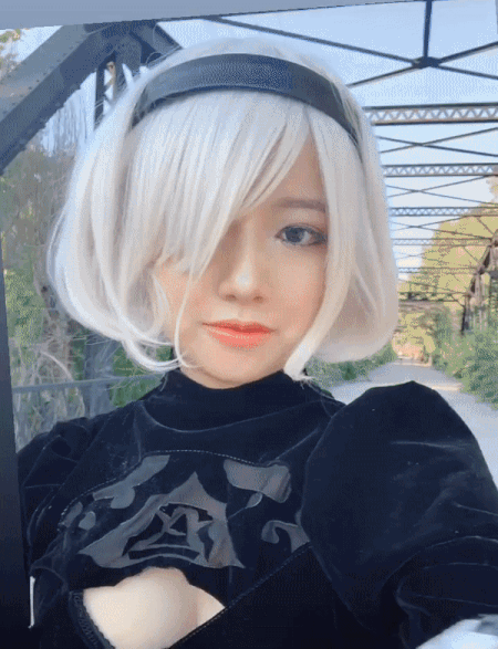 Another hot eye with the beauty of 2B cosplay version of Korean beauty - Photo 26.