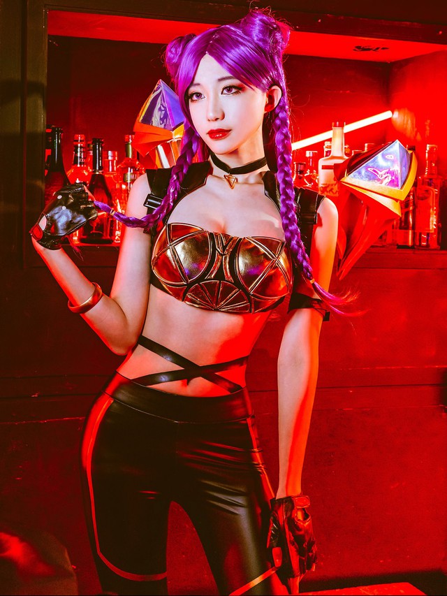 Heart loss with K/DA group cosplay photo set round out of the Korean beauty quartet, turned out to be all famous streamers - Photo 14.