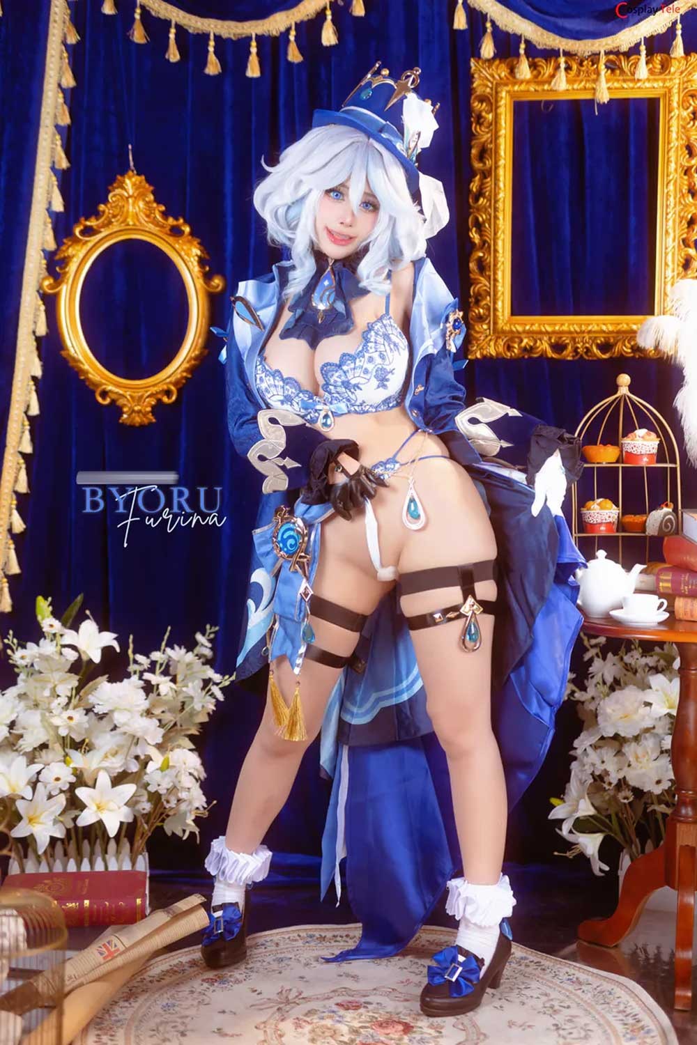 Cosplay photo set of Water Goddess Furina in Genshin Impact with her full 'soul'