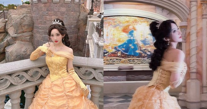 Fascinated by the Chinese hotgirl’s transformation into Princess Belle