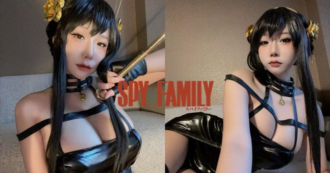 Cosplay photo set of Yor in Spy x Family made by Charlotte’s creativity