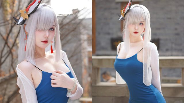 Admire the Cosplay Shenhe photo set in Genshin Impact made by Chinese Cosplayer